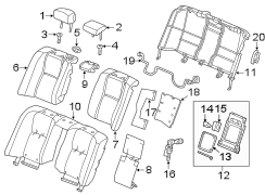 SEATS & TRACKS. REAR SEAT COMPONENTS.