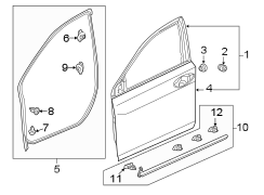 FRONT DOOR. DOOR & COMPONENTS.