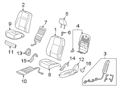 SEATS & TRACKS. FRONT SEAT COMPONENTS.