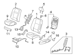 SEATS & TRACKS. FRONT SEAT COMPONENTS.