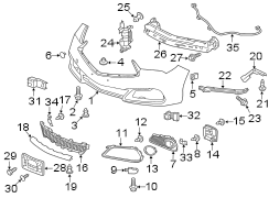 Grille Molding (Front, Upper, Lower)