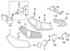 Grille Molding (Front, Upper)