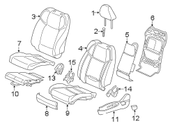 SEATS & TRACKS. DRIVER SEAT COMPONENTS.