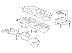 SEATS & TRACKS. REAR SEAT COMPONENTS.