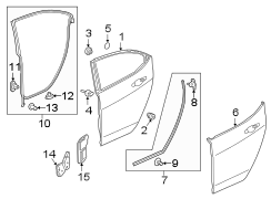 REAR DOOR. DOOR & COMPONENTS.