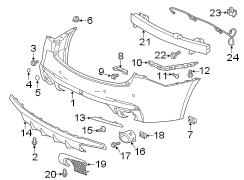 REAR BUMPER. BUMPER & COMPONENTS.