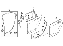 Door Shell Seal (Left, Rear, Upper, Lower)