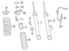 Rear suspension. Struts & components.