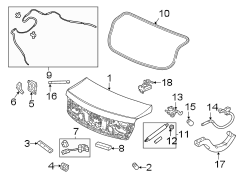 Deck Lid Hinge Cap (Left)