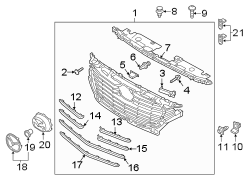 Image of Grille Molding (Left, Upper) image for your 2020 Mazda CX-3   