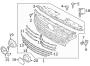 Diagram FRONT BUMPER & GRILLE. GRILLE & COMPONENTS. for your Mazda
