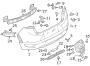 Diagram REAR BUMPER. BUMPER & COMPONENTS. for your 2020 Mazda CX-3