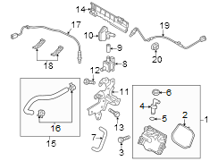 Diagram Emission system. Emission components. for your 2024 Mazda