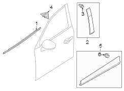 Image of Door Belt Molding (Front) image for your 2017 Mazda CX-5   