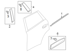 Image of Door Belt Molding (Right, Rear) image for your 2021 Mazda CX-5   