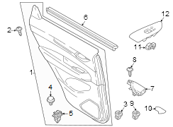 Image of Door Interior Trim Panel (Rear) image for your 2011 Mazda Tribute   