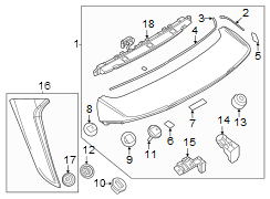 Image of Spoiler Bracket (Left) image for your 2022 Mazda CX-9   