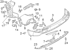 Image of Bumper Cover Bracket (Right, Rear) image for your 2013 Mazda CX-9   