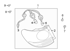 Image of Tail Light Assembly (Left, Rear) image for your 2009 Mazda MX-5 Miata   