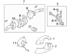 Diagram STEERING COLUMN. SHROUD. SWITCHES & LEVERS. for your Mazda CX-5