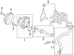 Image of Engine Coolant Thermostat Housing image for your 2023 Mazda MX-5 Miata   