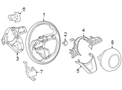 Diagram Steering wheel & trim. for your 1998 Mazda