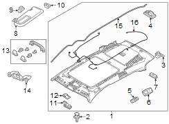 Roof. Interior trim. (1/1)