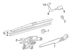 Lift gate. Wiper & washer components. (1/1)