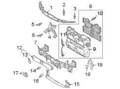 Image of Radiator Shutter Assembly image for your 1991 Mazda B2200  LE-5 Extended Cab Pickup Fleetside 