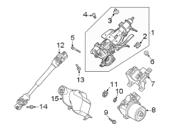 Diagram Steering column assembly. for your 2023 Mazda