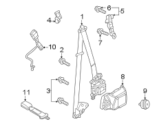 Image of Bolt. Belt. Seat. (Lower). Seat Belt Height. image for your 2004 Mazda MPV   