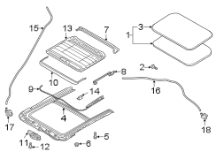 Diagram Sunroof. for your 2005 Mazda RX-8