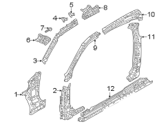 Diagram Pillars. Rocker & floor. Front pillar. for your 2005 Mazda RX-8
