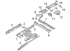 Image of Floor Pan Crossmember (Front, Lower) image for your 2021 Mazda 3   