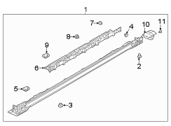Diagram Pillars. Rocker & floor. Exterior trim. for your 2011 Mazda Mazda 3