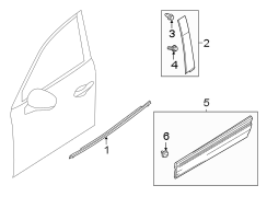 Image of Door Belt Molding (Front) image for your 2020 Mazda CX-5   