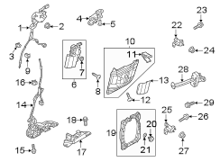 Image of Interior Door Handle Screw Cap (Left) image for your 2002 Mazda Tribute   