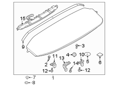 Image of Spoiler Bracket (Rear) image for your 2013 Mazda MX-5 Miata   