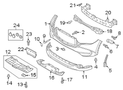 Image of Bumper Impact Bar (Front) image for your 2006 Mazda 3   