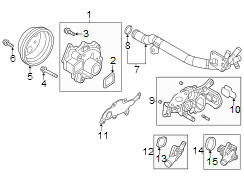 Image of Engine Coolant Outlet Gasket image for your 1999 Mazda 626   