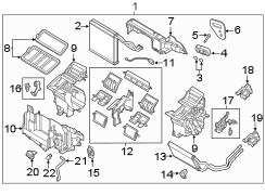 Image of Heater. Unit. AC and Assembly. Case Assembly. image for your Mazda