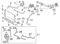 Image of Radiator Coolant Hose (Upper, Lower) image for your 1999 Mazda 626   