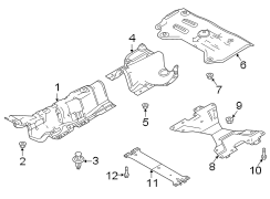 Diagram Exhaust system. Heat shields. for your Mazda