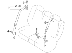 Image of Seat Belt Lap and Shoulder Belt (Right, Rear) image for your 2020 Mazda CX-5 2.5L SKYACTIV A/T AWD Grand Touring Sport Utility 