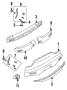 Image of Bracket LT, Bump. Mount Bracket. (Rear) image for your Mazda