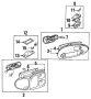 Gasket - Combination. Lens and housing Gasket. (Left, Rear)