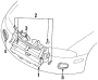 Air duct bracket. BRACKET - Bumper - Center. (Front)