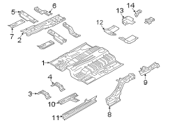 Floor Pan Crossmember (Front, Rear, Upper)