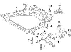 Nut. Arm. Control. Suspension. (Front, Upper, Lower). Rack and Pinion Nut.