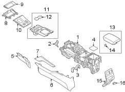 Console Bracket (Front, Rear, Lower)